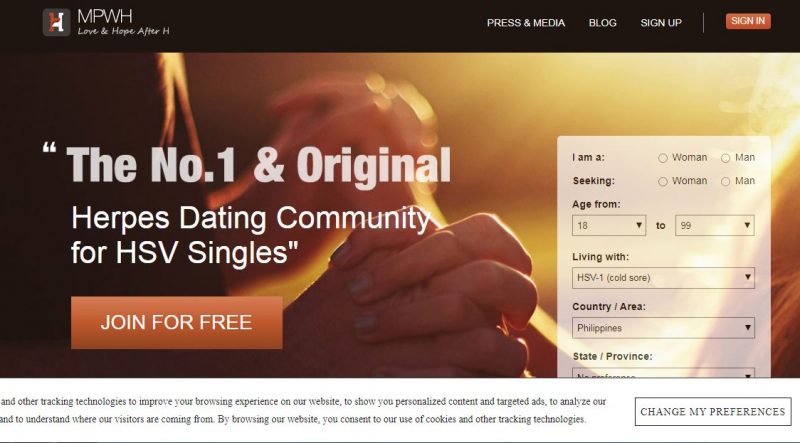 MPwH dating sites for STD