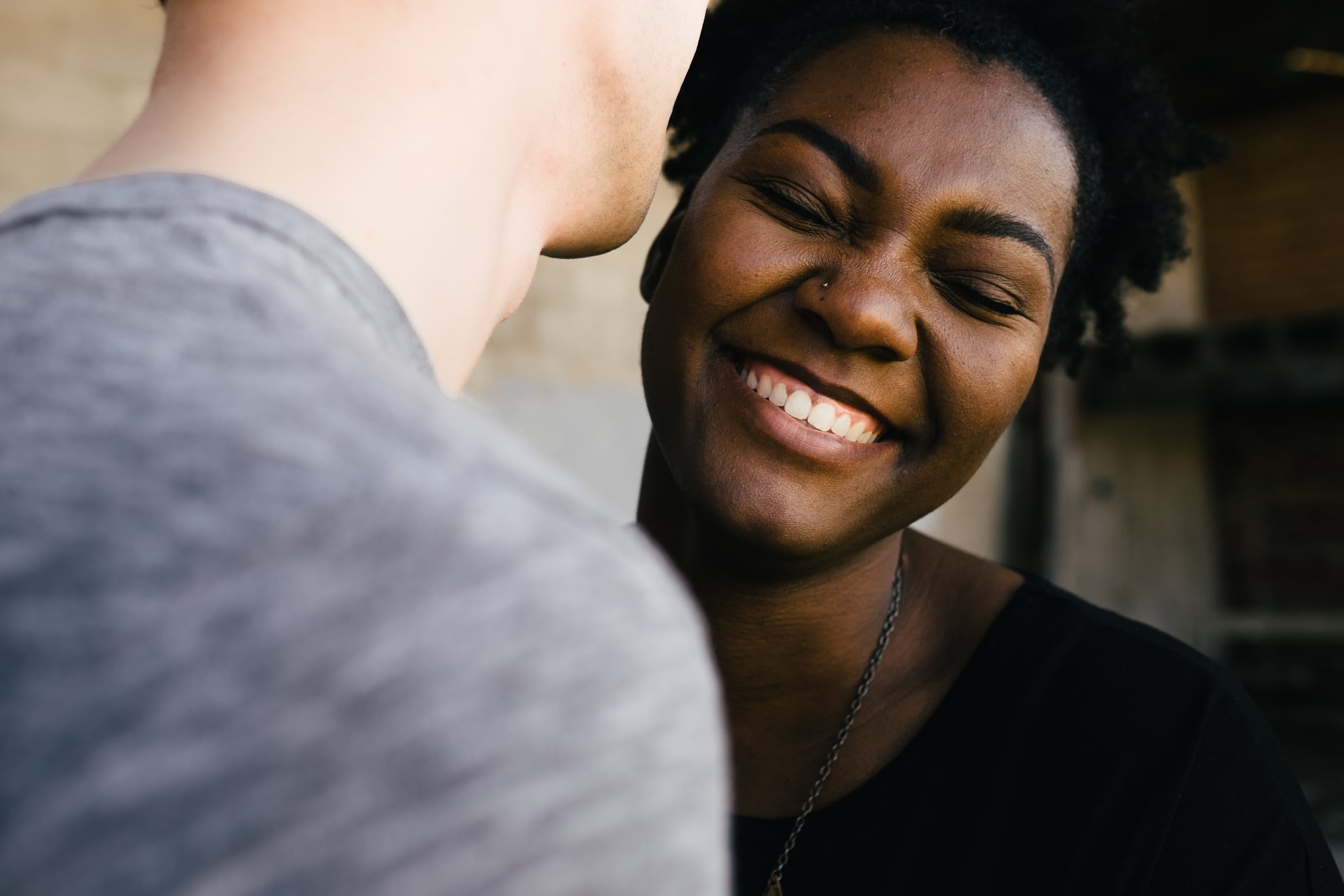 girl laughing at jokes